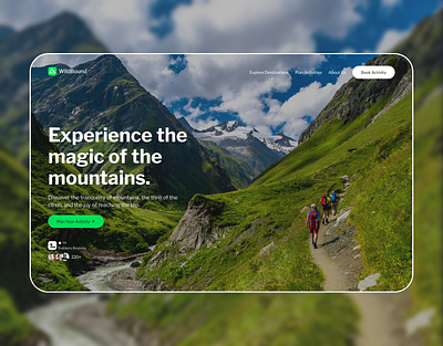 WildBound - Travel Website Design adventure design hero travel travel website ui uiux web webdesign website