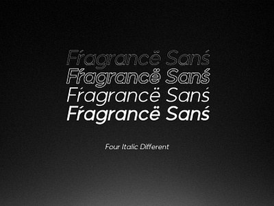 Fragfrance Sans Font Four Italic Different beauty branding company design fashion font fragrance font fragrance sans illustration inspiration italic font jrraystudio magazine new outline sans typography