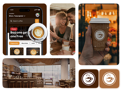 CAFFÉ - Mobile App (UI) & Branding animation branding cafe branding coffee branding creative design graphic design illustration logo mobile app design mobile app development ui ux vector