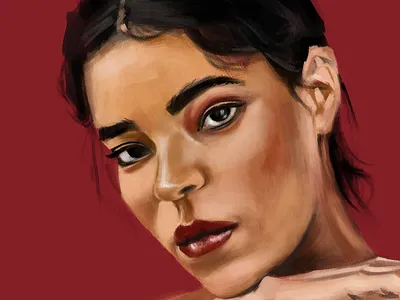 Digital Portrait Painting digital art digital painting face study graphic design illustration painting portrait painting