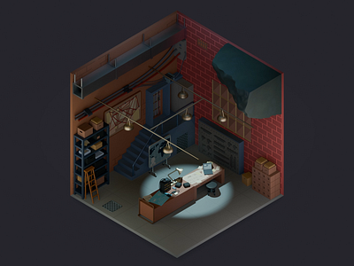 Secret Agent Room (Animated) 007 3d affinity designer after effects agent animation blender espionage fan art hard surface hitman isometric james bond jason bourne motion graphics real time room secret spy undercover