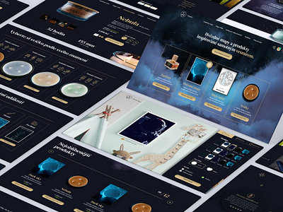 Asteria - e-commerce candle configurator dark ecommerce eshop galaxy graphic design landingpage map star ui ux