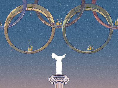 Olympic Games Paris 2024 athena colorfullart comicbookart coverart digitalart digitalartwork digitalillustration drawing editorial editorialillustration ethereal illustratedposter illustration labelart lineart olympicgames olympicrings paris2024 sport