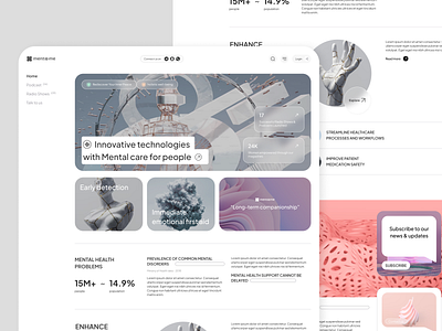 Mental Health Care - Landing Page creative design healthcare landing mental page ui uiux web website