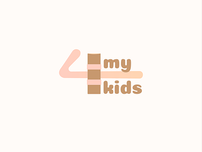 Logo design "4 my kids" app branding design graphic design illustration logo typography ui ux vector