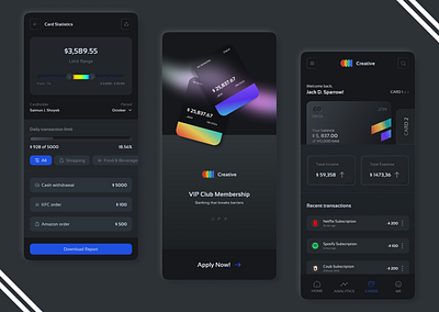 Banking Mobile App ui ux