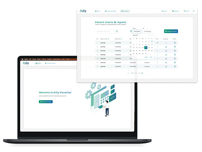 Ailly Visualize dental illustration medical pdf report ui ux web app