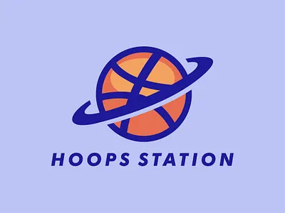 Hoops Station Logo branding graphic design logo