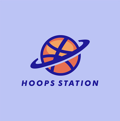 Hoops Station Logo branding graphic design logo