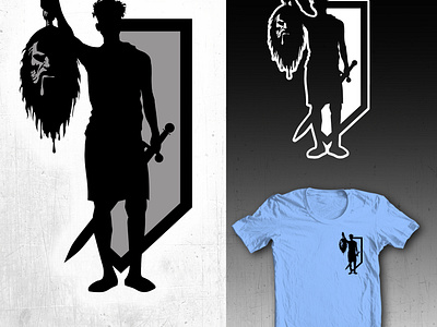 Logos - David's victory over Goliath apparel chipdavid david dogwings drawing goliath logo vector victory