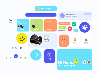 PetApp - UI Kit branding graphic design mobile ui ui kit