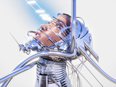 Hajime Sorayama 3d cgi cinema4d cyborg design future hajimesorajama head woman