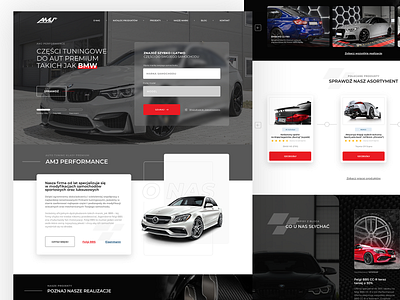 Website redesign concept for AMJ Performance automotive car premium cars redesign tuning ui ux web design