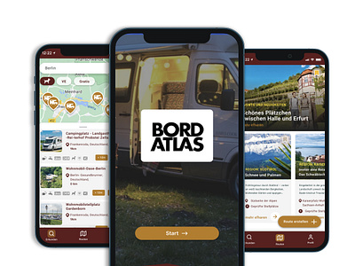 Board Atlas Mobile App app camping design mobile app planning trip ui ux