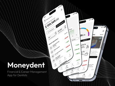 "Moneydent"- financial & career management tool career management dentist design figma finance financial management minimalistic mobile app mobile ui modern stomatology ui user interface design