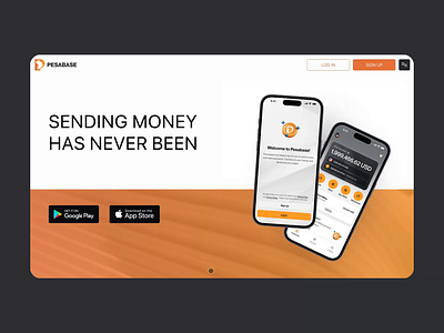 Pesabase / homepage animation app benefits blockchain design footer hero homepage interaction interactive design money transfer motion graphics parallax remittance scroll testimonials typography ui webdesign website