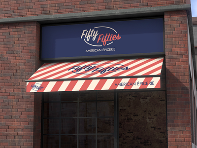 Fifty fifties - American Epicerie branding food graphic design grocery store logo retail shop