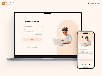 Clean Login Design ✨ app auth authentication deign design figma free illustration iphone login login page mobile signup signup page ui ui design web web app website