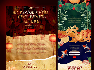 China Tour Guide | Landing page china concept design landing landing page tourism web design