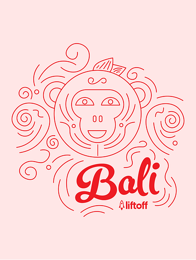 Bali illustration for event invite