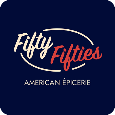 Fifty fifties - American Epicery / Logo branding food graphic design grocery store logo retail