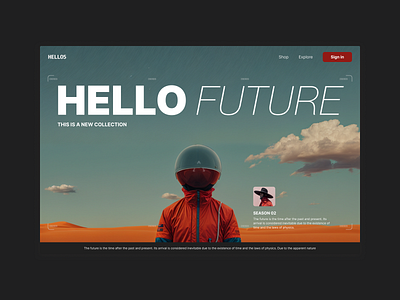 Hello FUTURE artdirection desktop figma header marketing ui uidesign uiux visualdesign web webdesigner website