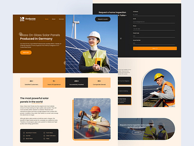 Solar panel web design branding design figma landingpage logo solar energy solar panel solar power ui ui design uiux user interface web design