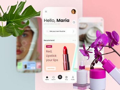 Skin care app design beauty beauty app design figma health care make up skin care skin care app ui uiux ux