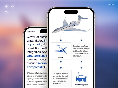 CleverJet NFT. Website Design airplane animation crypto design jet motion graphics nft ui uiux user interface ux web webdesign