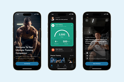 Go Gym - Fitness Mobile App app design fitness gym mobile ui ux