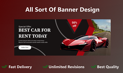 Car Banner design banner car graphic design ui ux