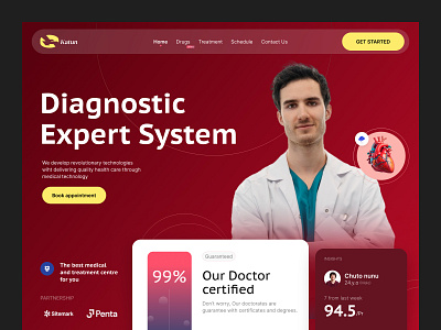 Healthcare technology website design care design doctor health tech hospital landing page medical modern sicence tech telemedicine ui web web design website