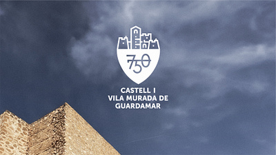 750 Aniversari Castell i Vila Murada de Guardamar - Logo brand branding castle church graphic design heritage illustration logo shield vector