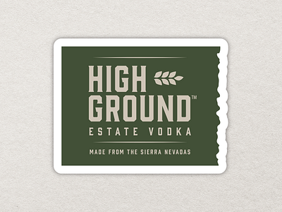 Launch Sticker art direction brand identity branding branding design craft design distillery flag graphic design leaf lettering logo nevada rye sticker tag vodka wheat