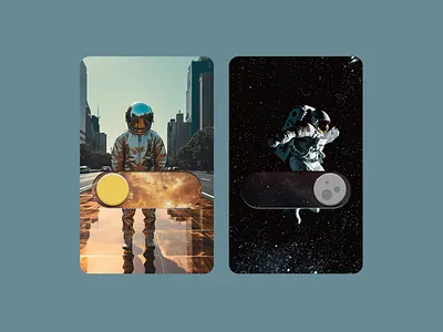 Fancy Toggle UI: Style Meets Functionality astronaut button design fancy toggle figma ilustration midjourney moon nasa space sun toggle toggle button toggle design ui ui design ui design patterns