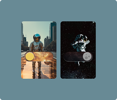 Fancy Toggle UI: Style Meets Functionality astronaut button design fancy toggle figma ilustration midjourney moon nasa space sun toggle toggle button toggle design ui ui design ui design patterns