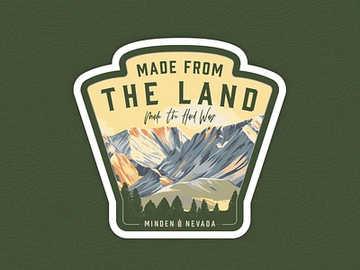 Launch Sticker america art direction badge brand identity branding branding design graphic design hiking illustration lettering logo map mountains national park nevada sierras state park sticker topography