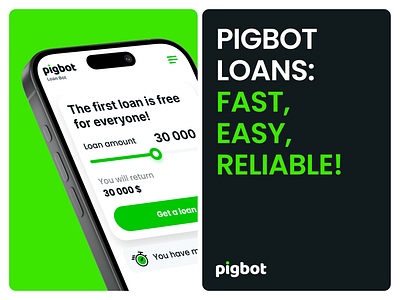 Loan platform Pig Bot, Interface, Fintech | Lepshey branding calculator design finance fintech interface interface design loan loan platform logo logotype product product design startup ui uxui web design