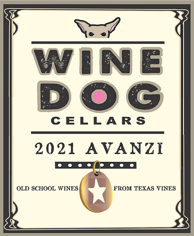 WINE DOG label and logo design branding graphic design logo