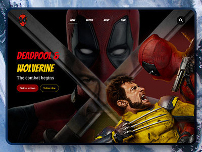 Deadpool & Wolverine comic design deadpool design fierceful figma look typography ui winter wolverine