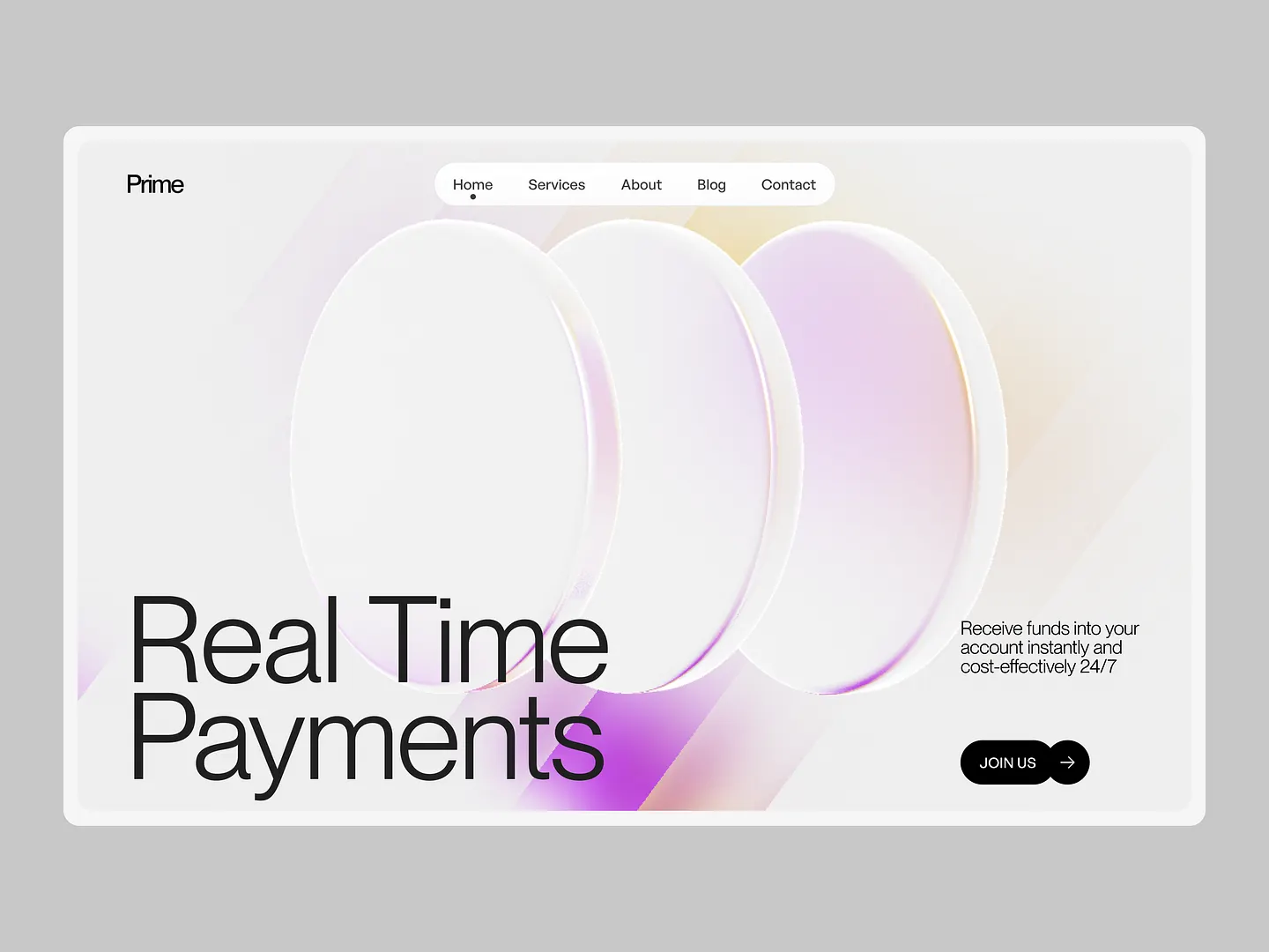 Innovative Typographic Website Design for Real-Time Payments