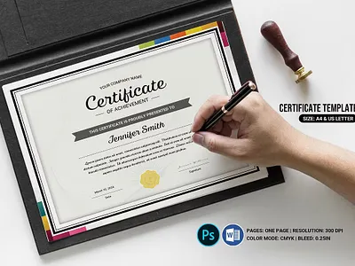 Certificate of Achievement achievement appreciation award business certifiate certificate certificate of achievement certificate template clean college certificate company certificate corporate certificate creative diploma minimal modern certificate ms word multipurpose photoshop template professional school certificate