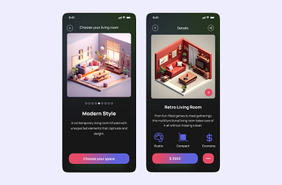 Home Interior E-Commerce platform experience graphic design mobile app ui ux