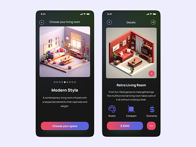 Home Interior E-Commerce platform experience graphic design mobile app ui ux