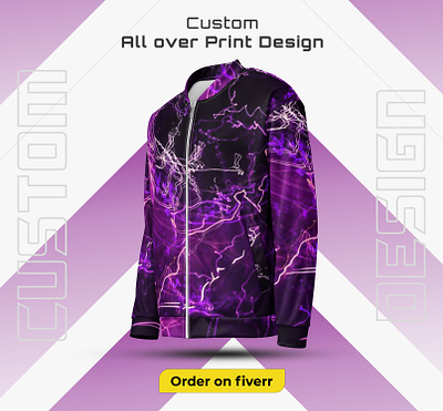 Custom All Over Print Design all over hoodie all over print branding cloth design custom design design fiverr graphic design hoodie jacket logo print design printful printify shopify sublimation sublimation jacket template upwork vector