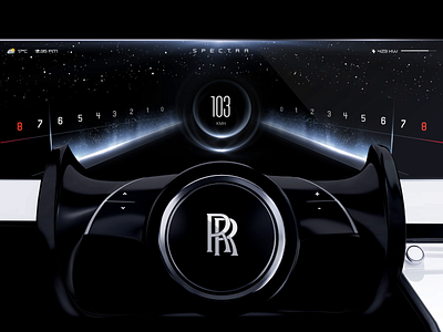 HMI Rolls Royce Car Cluster animation auto auto design automotive car cluster car dashboard car hmi car interface car ui car user interface cluster design future car design future hmi hmi hmi design human machine interface speedometer ui vehicle vehicle design