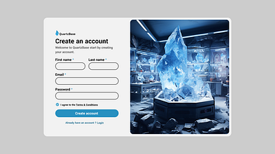 Sign Up Page UI blue blue login clear ui create account creation dailyui form login quartz register signup signup form ui