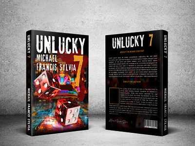 Book Cover design Unlucky 7 book cover cover design ebook cover design