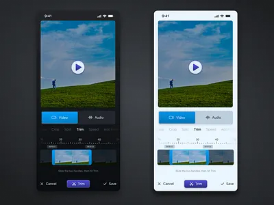 Video Editing application for mobile mobile design product design ui ui design user interface design ux design
