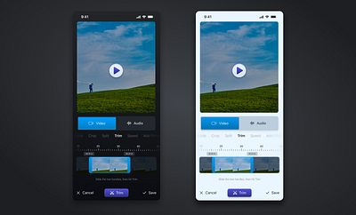 Video Editing application for mobile mobile design product design ui ui design user interface design ux design